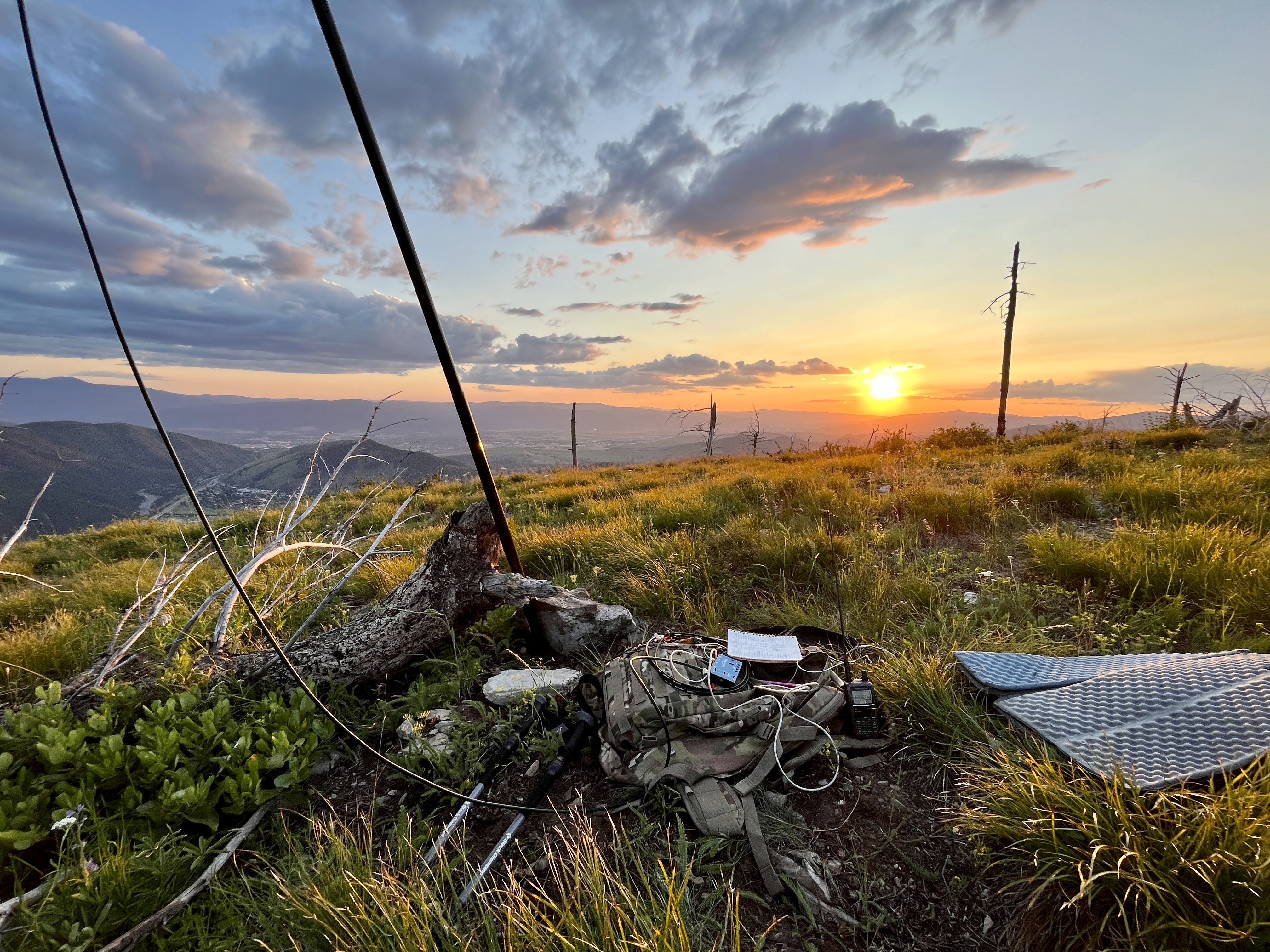 Sunset mountain SOTA activation