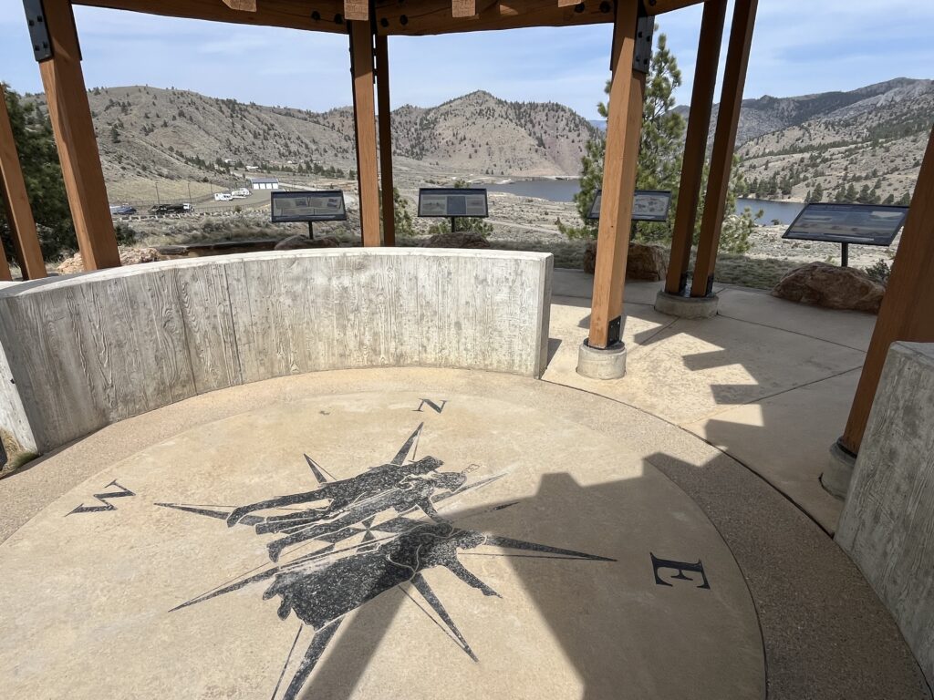 View of Bend Benchmark from the nearby roadsite overlook.