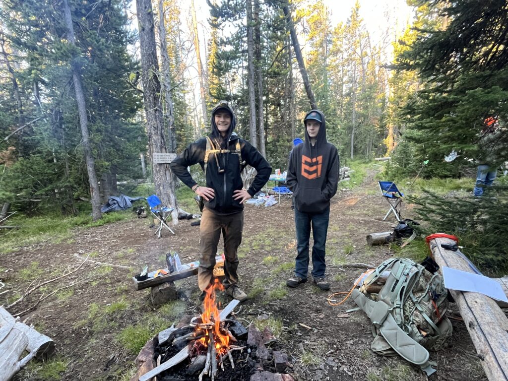 Saturday morning race day fire to keep warm.