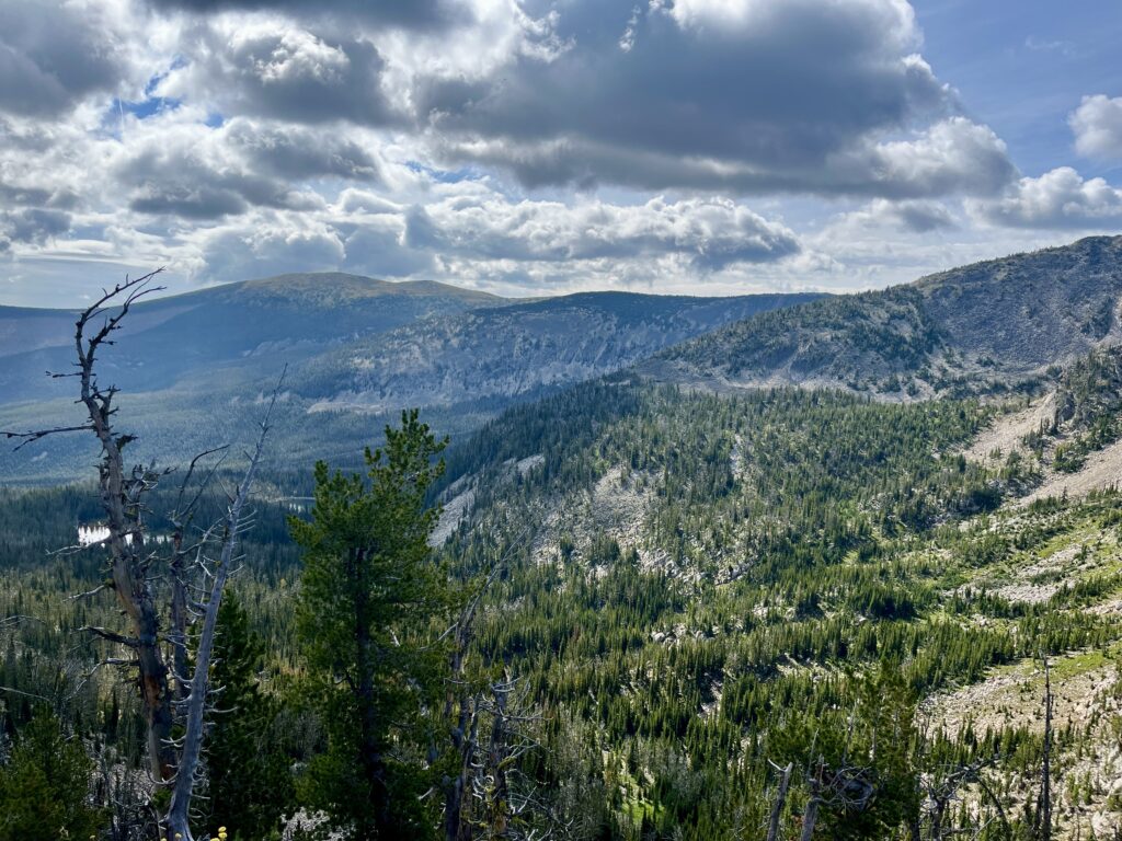 Hidden Lake northest of Mount Baldy